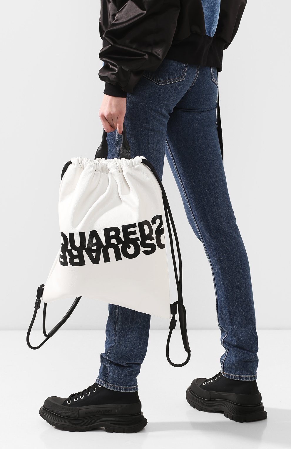 Рюкзак DSQUARED2 белого цвета по цене 53550 руб., арт. BPW0010 01501675, фото 2 Рюкзак DSQUARED2, арт. BPW0010 01501675, фото 2