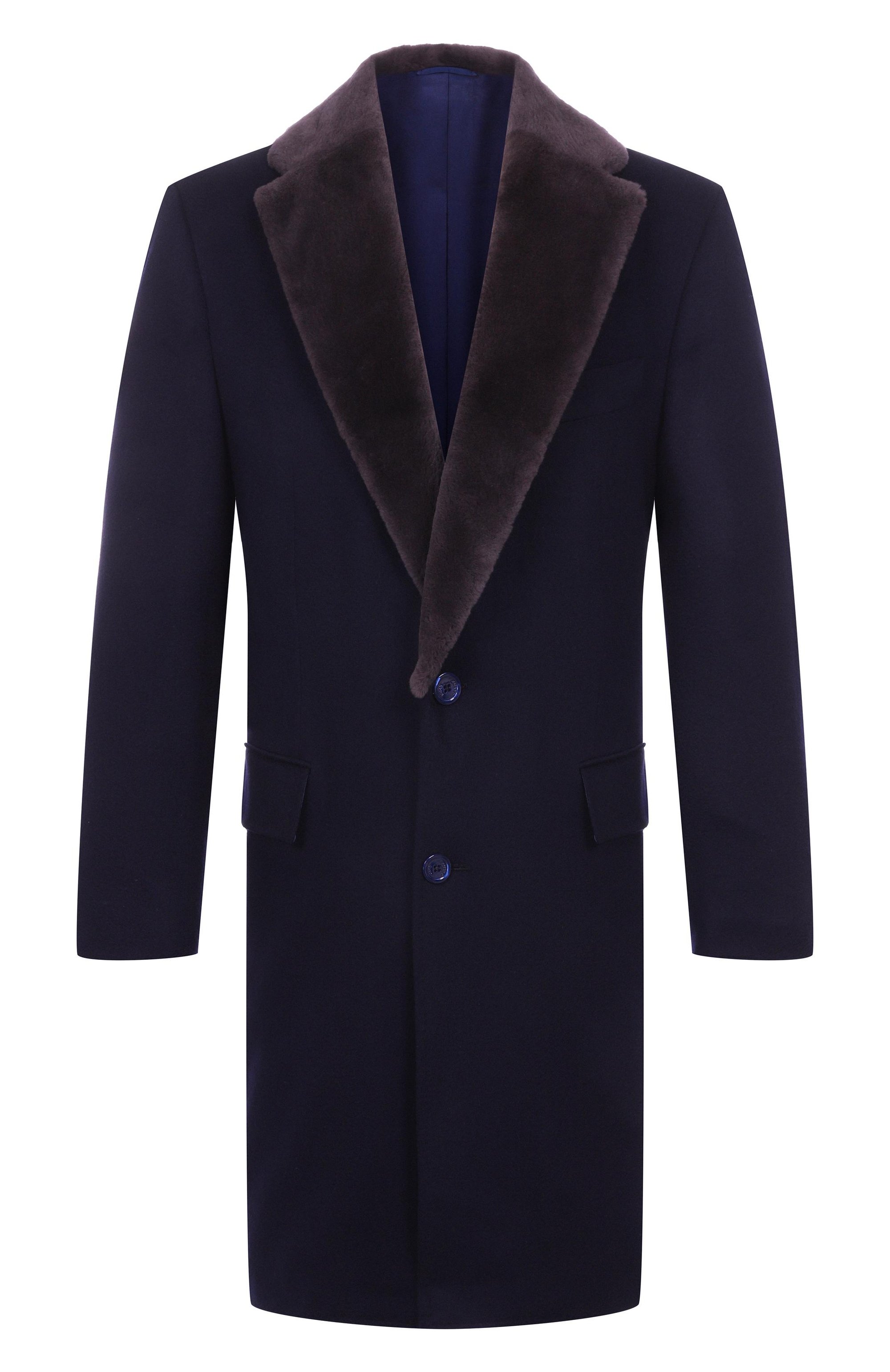 Кашемировое пальто с воротником из бобра STEFANO RICCI, арт. M1ZF992C10/C060HC/60, фото 1