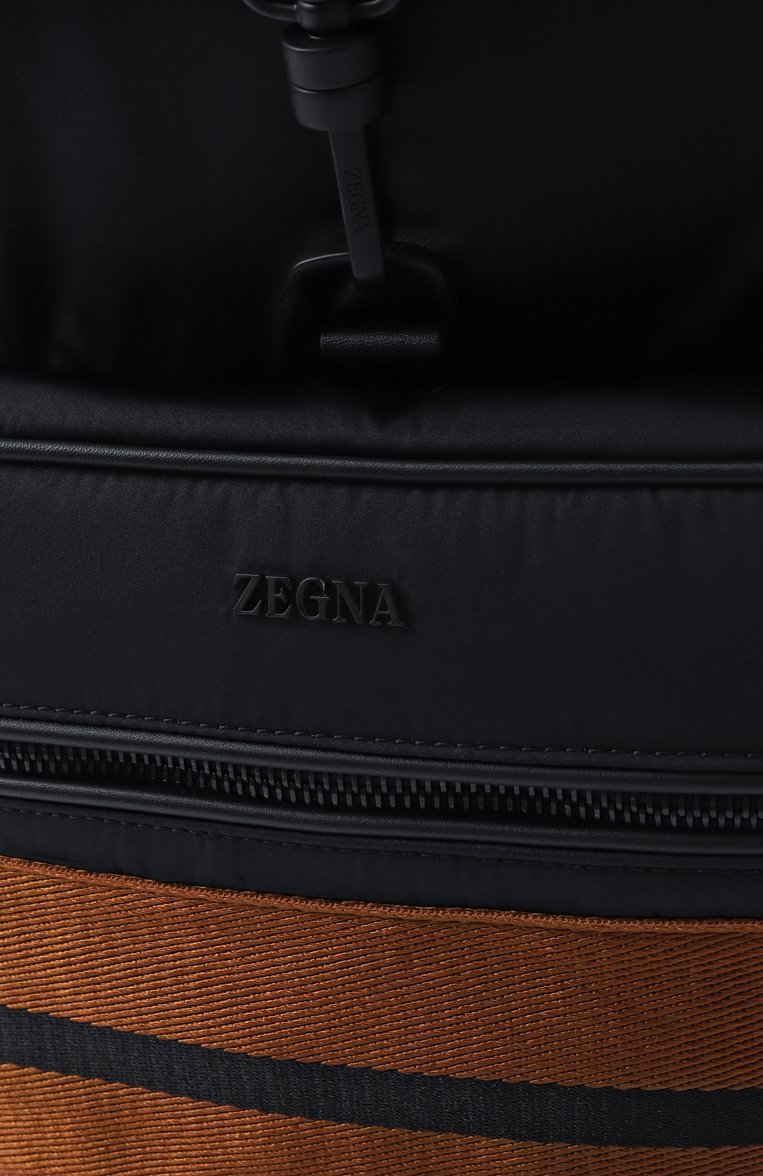 Мужской рюкзак ZEGNA черного цвета, арт. C1902Z/LHGTR | Фото 3 (Размер: large; Материал: Текстиль; Сумки-технические: Рюк�заки - большие; Стили: Кэжуэл; Автоматизация ТО: Проставлено; Автоматизация состава: Проставлено)