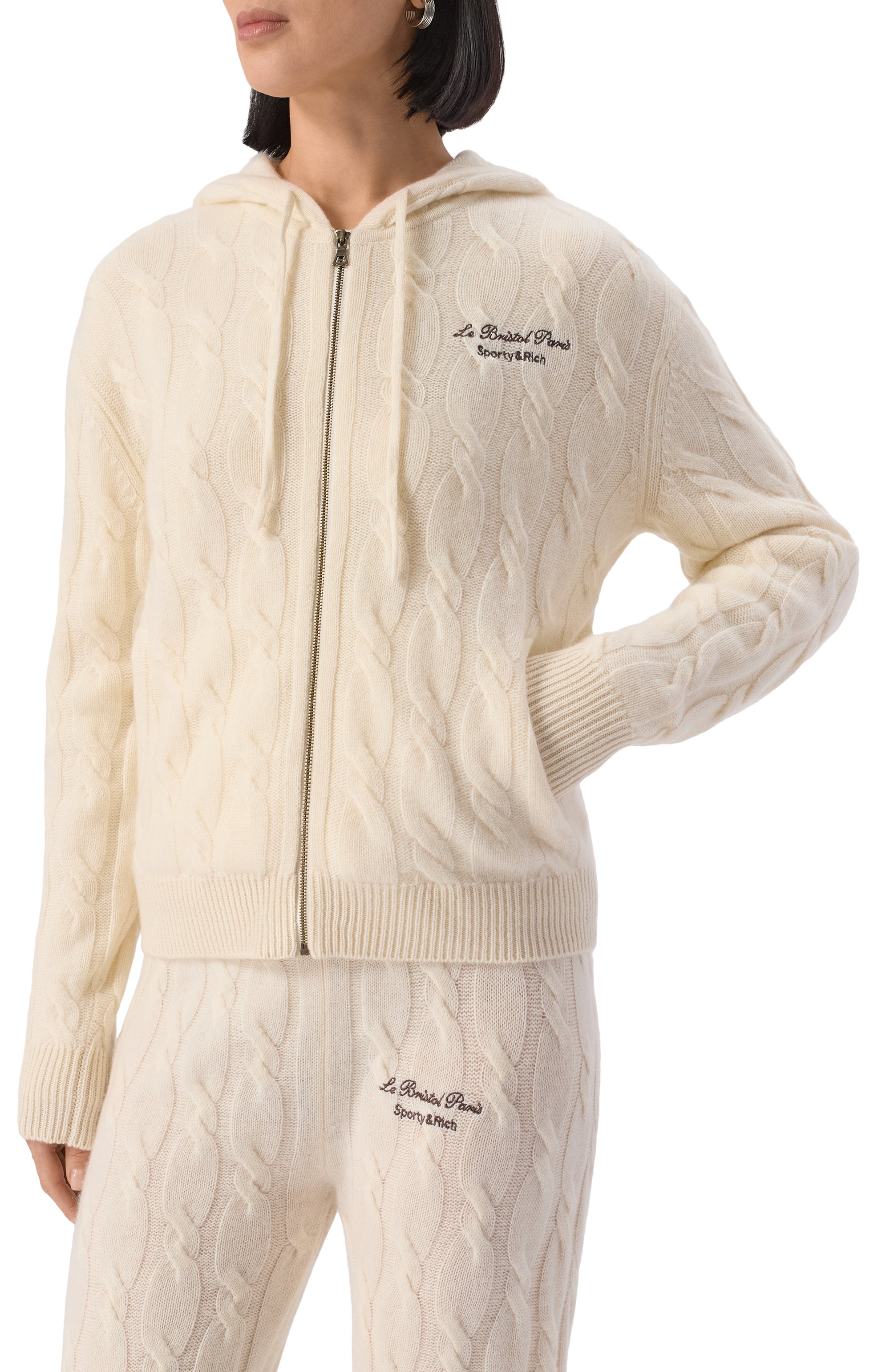 Кардиган из кашемира и шерсти sporty & rich x le bristol paris SPORTY AND RICH, арт. CA005517619CR01, фото 3