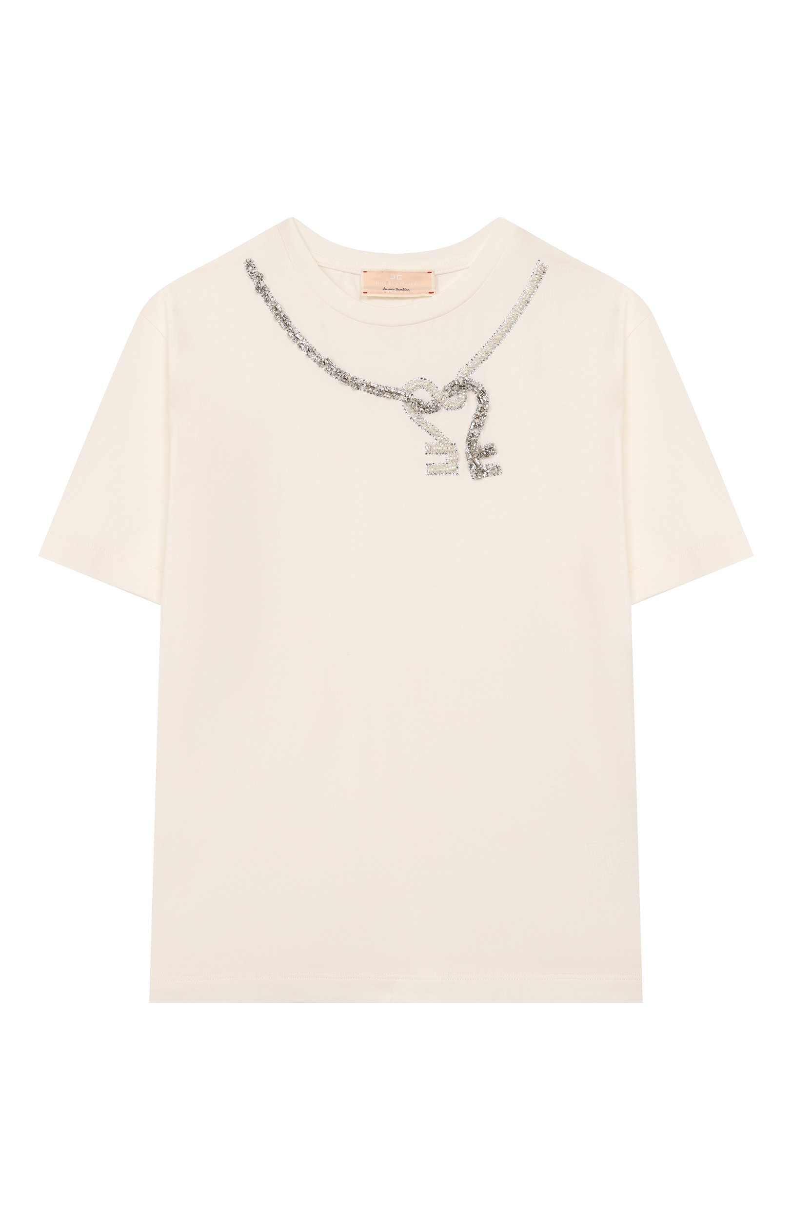 Хлопковая футболка ELISABETTA FRANCHI LA MIA BAMBINA, арт. EFTS264C/JE018_001, фото 1