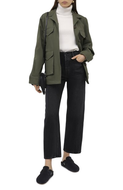 Хлопковая куртка TOTEME хаки цвета по цене 43850 руб., арт. AVIGN0N 203-103-721, фото 2 Хлопковая куртка TOTEME, арт. AVIGN0N 203-103-721, фото 2