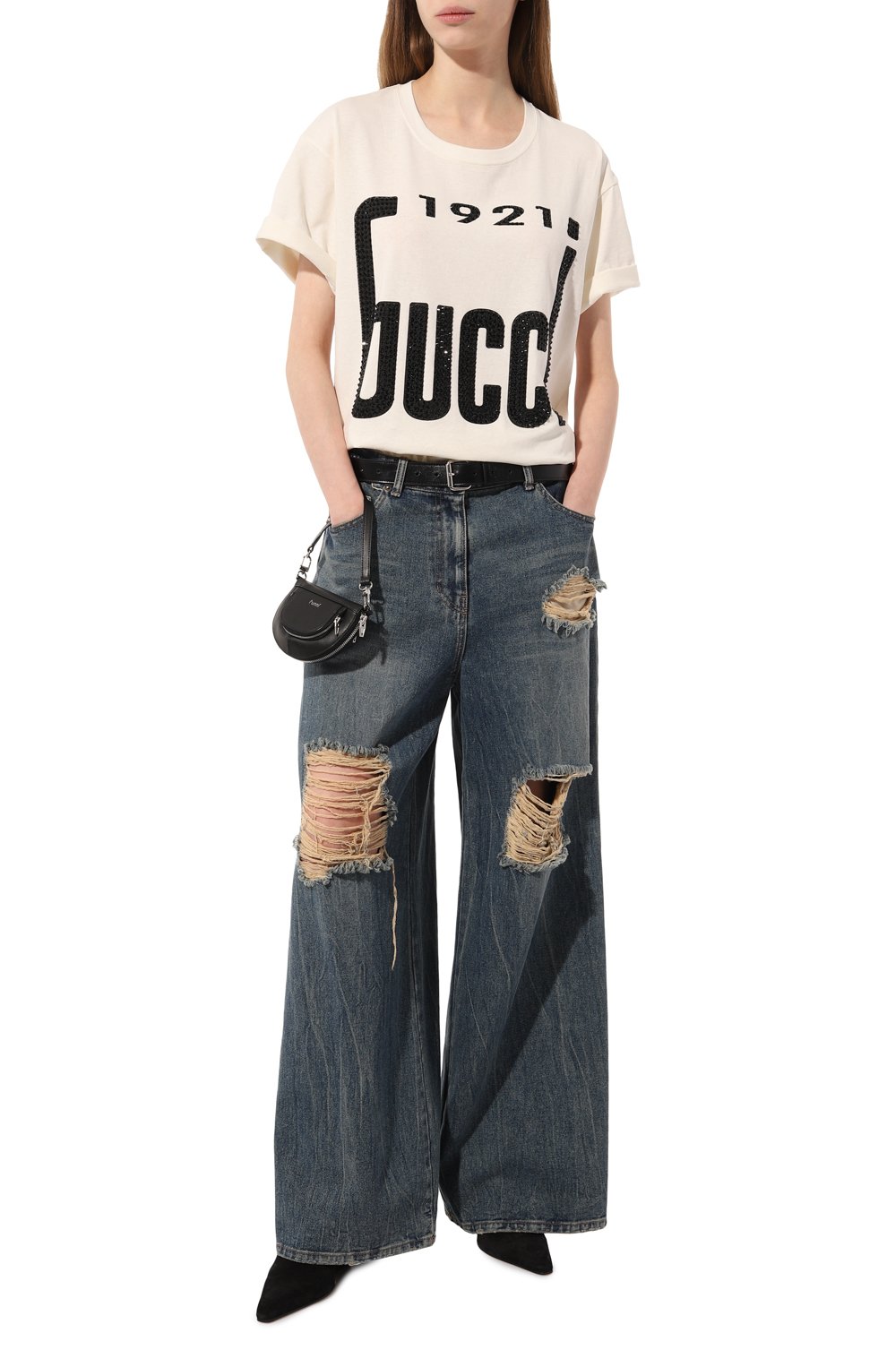 Хлопковая футболка GUCCI, арт. 615044/XJDZT, фото 2