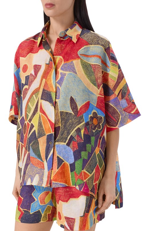 Льняная рубашка Shan 42636-82 Разноцветный  42636-82 Фото 3