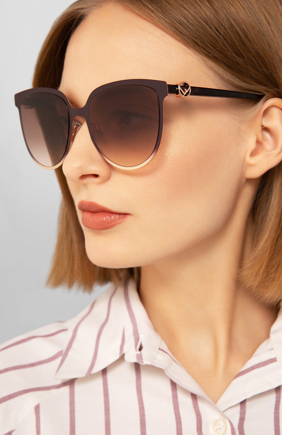 Солнцезащитные очки FENDI коричневого цвета по цене 19000 руб., арт. 0328/G 09Q, фото 2 Солнцезащитные очки FENDI, арт. 0328/G 09Q, фото 2