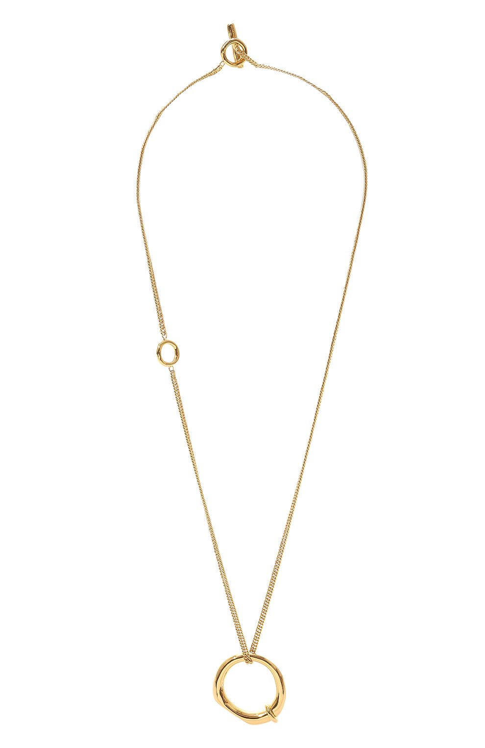 Подвеска на цепочке JIL SANDER золотого цвета по цене 73700 руб., арт. J11UU0052 P4877/G0LD, фото 1 Подвеска на цепочке JIL SANDER, арт. J11UU0052 P4877/G0LD, фото 1