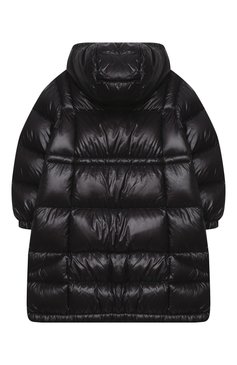 Детская пуховое пальто MONCLER черного цвета, арт. F2-954-1C506-10-539ST/4-6A | Фото 2 (Кросс-КТ: Зима; Девочки Кросс-КТ: Пуховик-верхняя одежда; Рукава: Длинные; Материал внешний: Синтетический материал; Региональные ограничения белый список (Axapta Mercury): RU; Материал подклада: Синтетический материал; Материал утеплителя: Пух и перо; Ростовка одежда: 5 лет | 110 см)