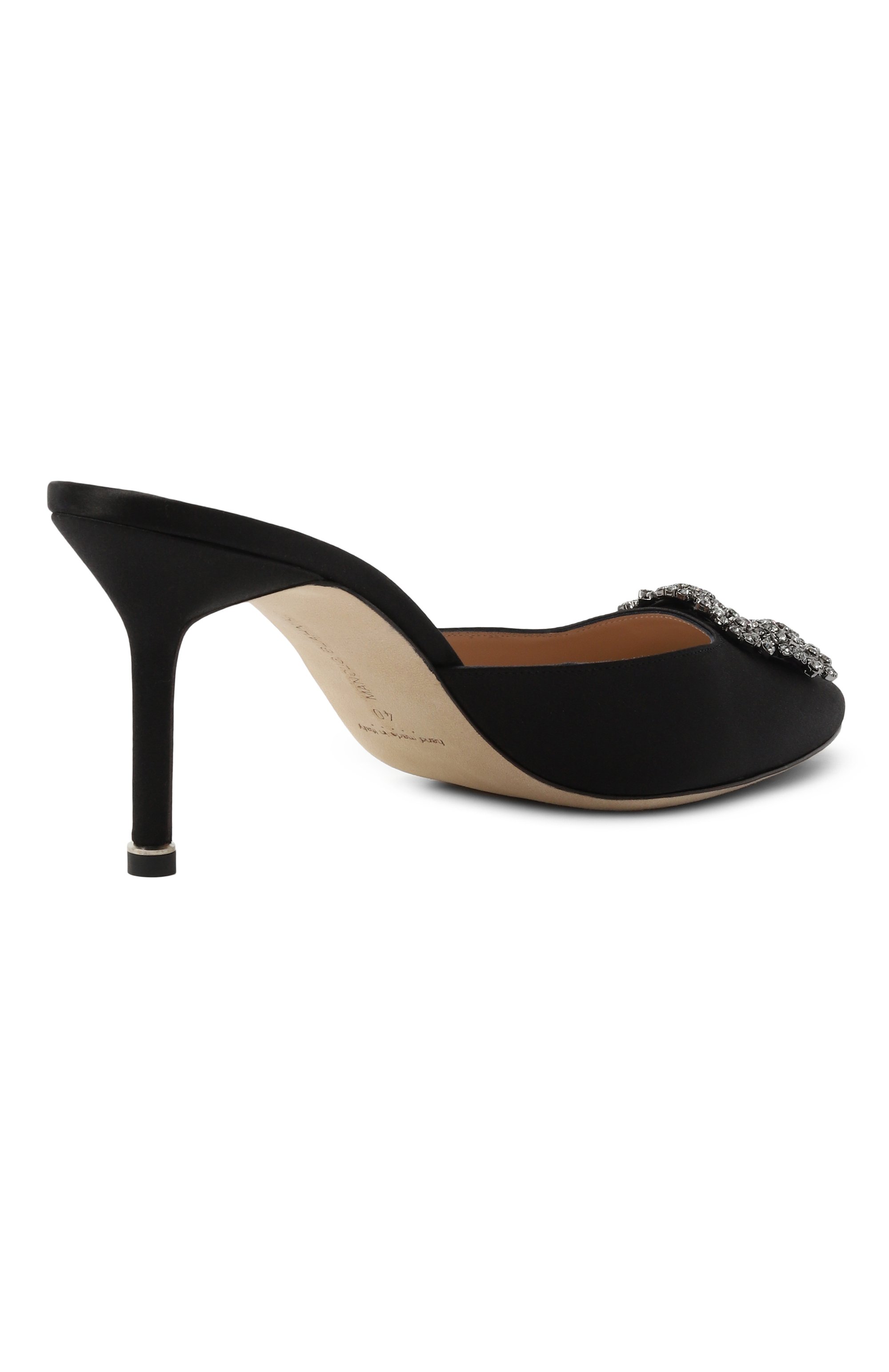 Текстильные мюли hangisi MANOLO BLAHNIK черного цвета по цене 130500 руб., арт. 9XX-0726/SAT, фото 5 Текстильные мюли hangisi MANOLO BLAHNIK, арт. 9XX-0726/SAT, фото 5