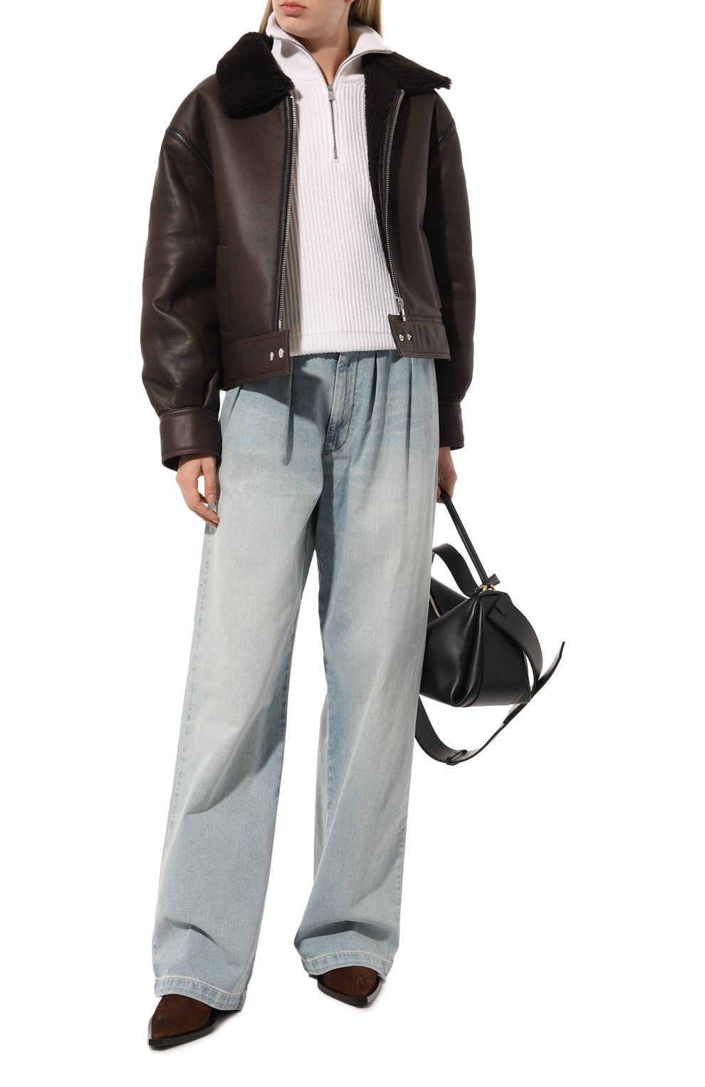 Дубленка из овчины BATS темно-коричневого цвета по цене 110000 руб., арт. OC_001_0, фото 2 Дубленка из овчины BATS, арт. OC_001_0, фото 2