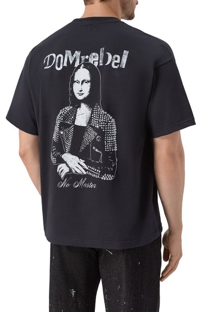 Хлопковая футболка DOMREBEL черного цвета по цене 22100 руб., арт. M SHE IS HER/T-SHIRT, фото 4 Хлопковая футболка DOMREBEL, арт. M SHE IS HER/T-SHIRT, фото 4
