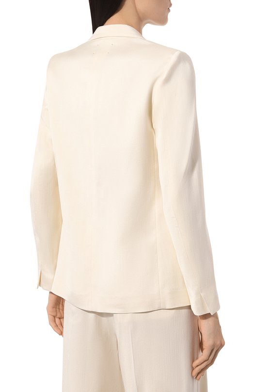 Жакет из вискозы и хлопка Forte_forte 12016_MY JACKET Кремовый  12016_MY JACKET Фото 4