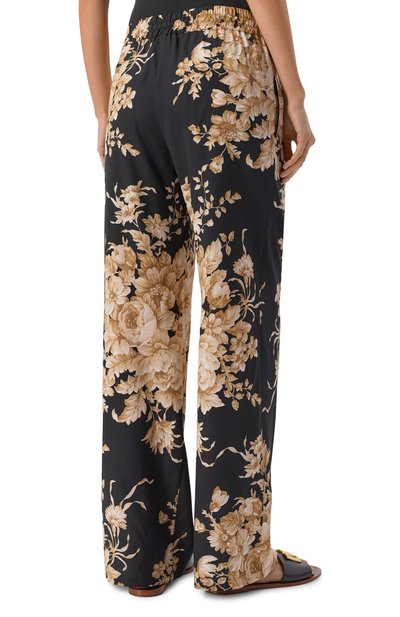 Шелковые брюки DOLCE & GABBANA черного цвета по цене 218000 руб., арт. FTC12T/FSA7Y, фото 4 Шелковые брюки DOLCE & GABBANA, арт. FTC12T/FSA7Y, фото 4