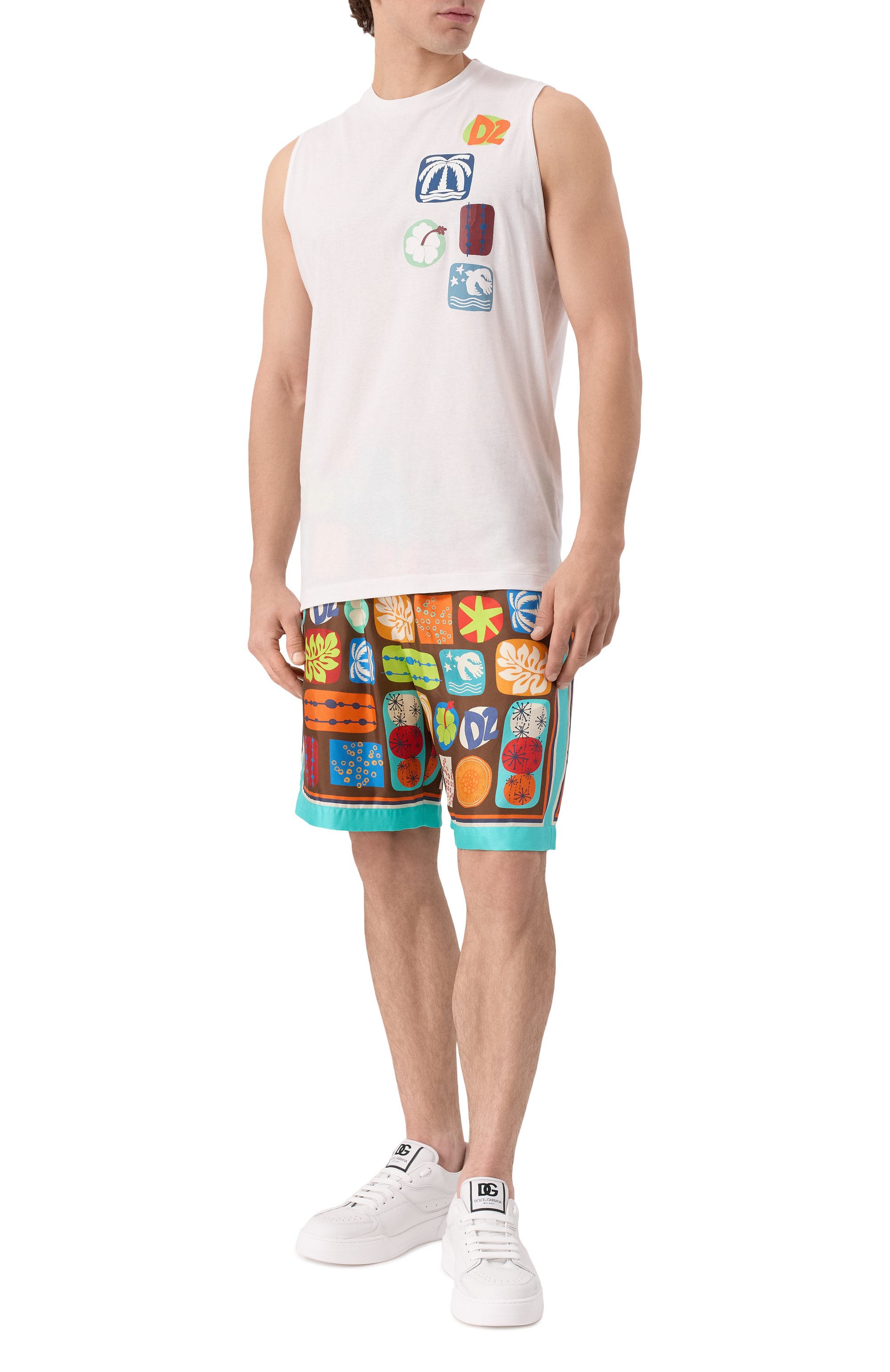 Шелковые шорты DSQUARED2, арт. S78MU0059/D35293, фото 2