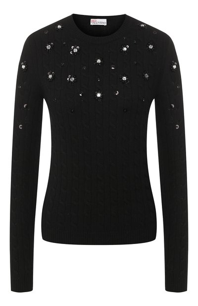 Женский пуловер из смеси шерсти и вискозы REDVALENTINO, арт. RR3KCA18/BLM