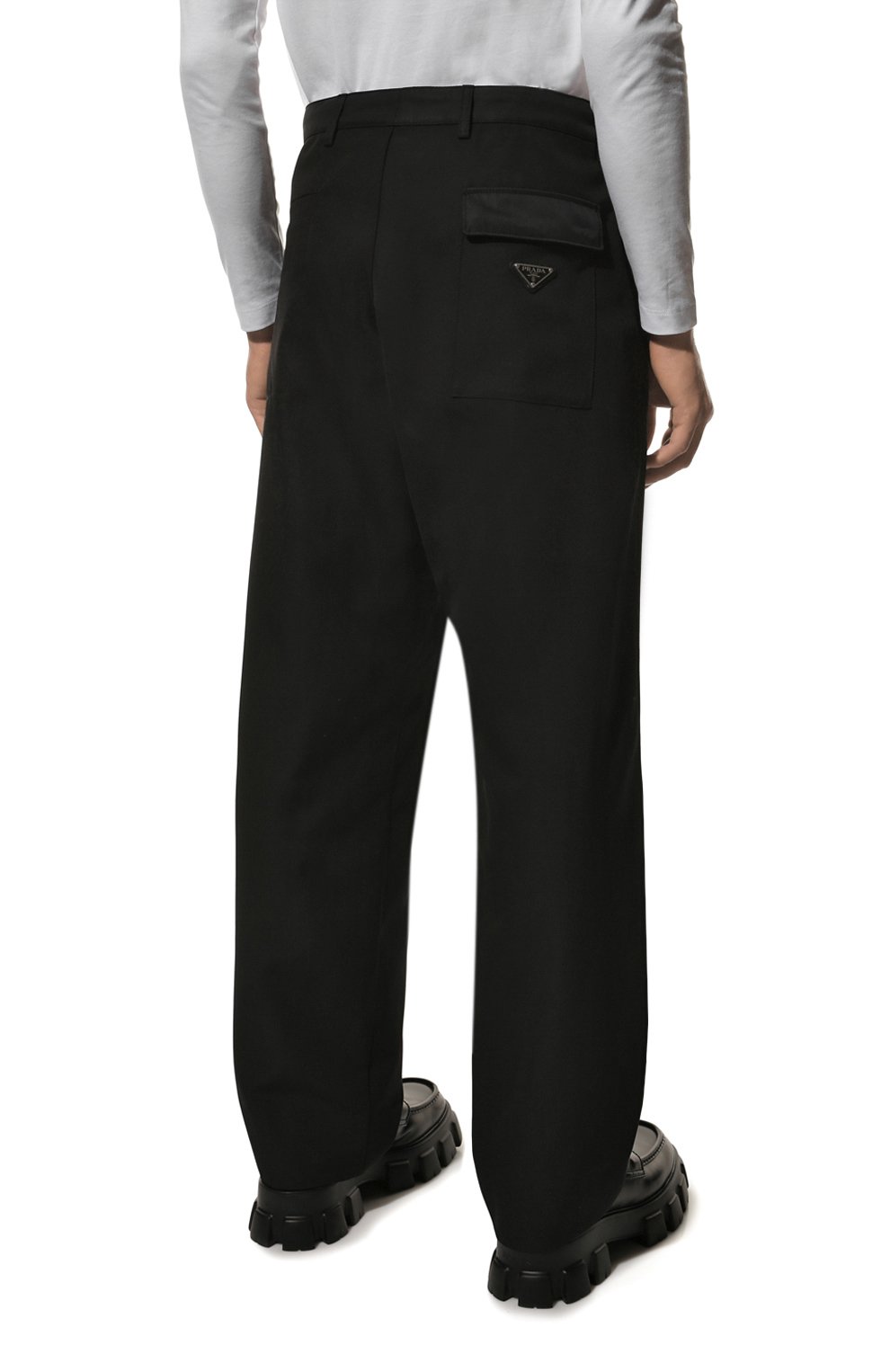 Шерстяные брюки PRADA, арт. SPH177-1XTO-F0002-221, фото 4