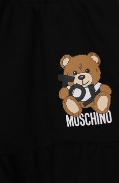 Детские хлопковые шорты MOSCHINO черного цвета, арт. HAQ014/LCA19/4-8 | Фото 3 (Материал внешний: Хлопок; Нос: Не проставлено; Случай: Повседневный; Тематический товар: Teddy Bear; Ростовка одежда: 5 лет | 110 см, 6 лет | 116 см, 8 лет | 128 см, 4 года | 104 см)