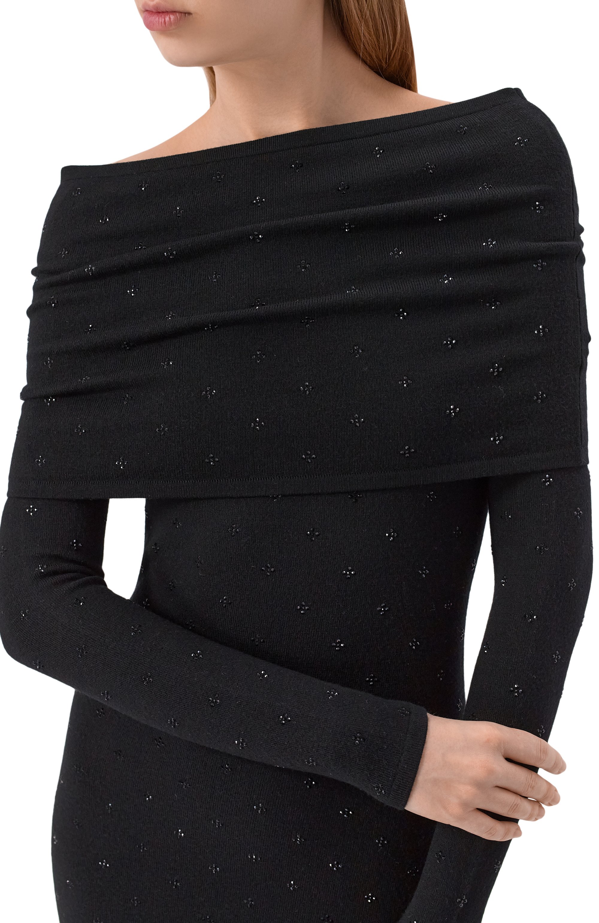 Шерстяное платье с отделкой стразами MAX MARA, арт. MXMADATTI, фото 4