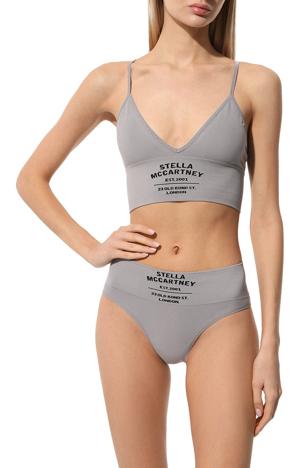 Трусы-слипы STELLA MCCARTNEY серого цвета по цене 7845 руб., арт. S6LA81250, фото 2 Трусы-слипы STELLA MCCARTNEY, арт. S6LA81250, фото 2