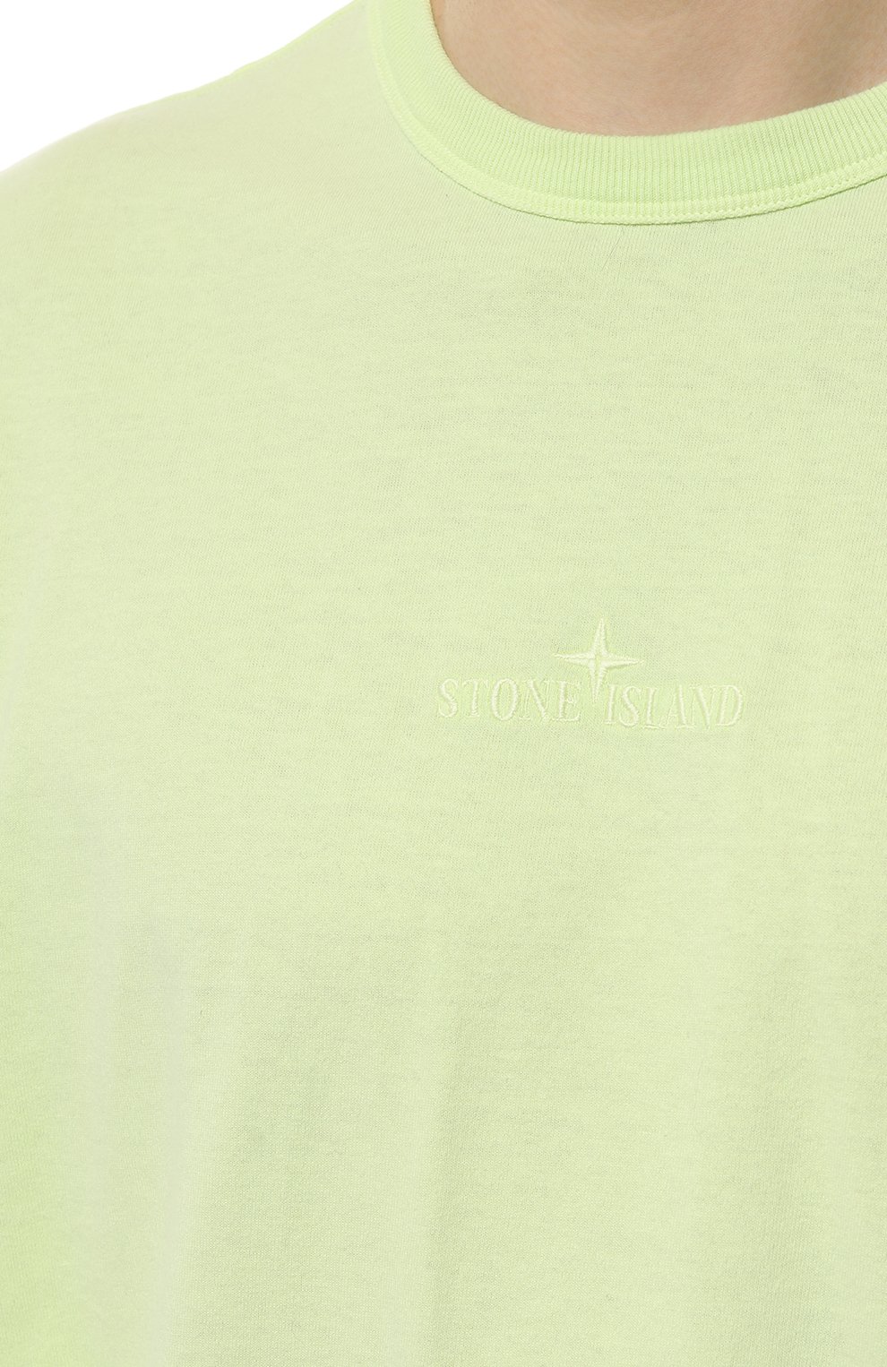 Хлопковая футболка STONE ISLAND светло-зеленого цвета по цене 24850 руб., арт. 781520444, фото 5 Хлопковая футболка STONE ISLAND, арт. 781520444, фото 5