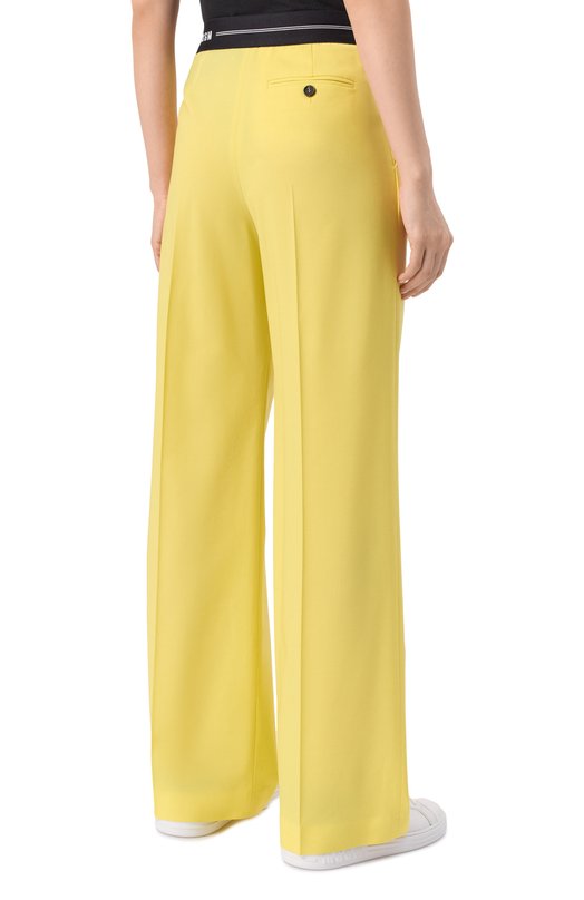 Шерстяные брюки MSGM 3841MDP14/257127 Жёлтый  3841MDP14/257127 Фото 4