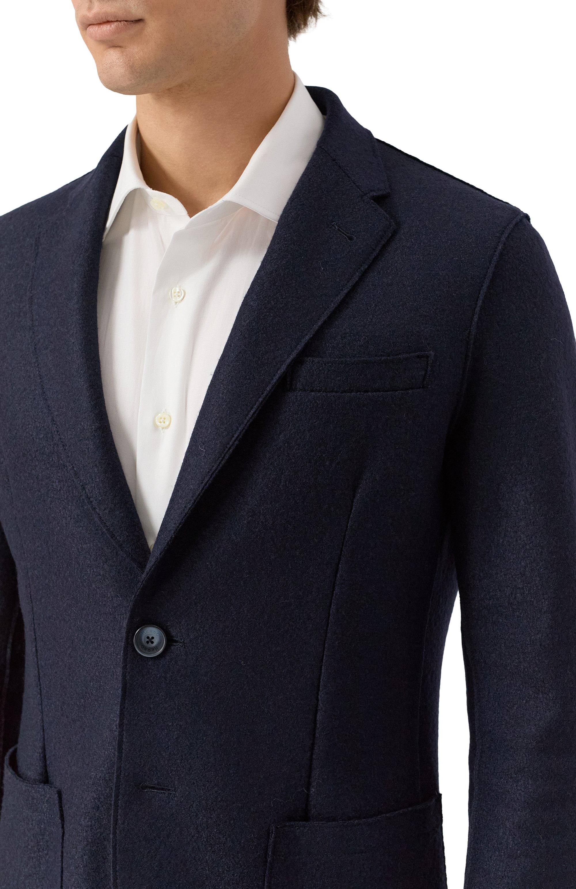 Шерстяной пиджак HERNO темно-синего цвета по цене 98000 руб., арт. GA00019UR/33372, фото 6 Шерстяной пиджак HERNO, арт. GA00019UR/33372, фото 6