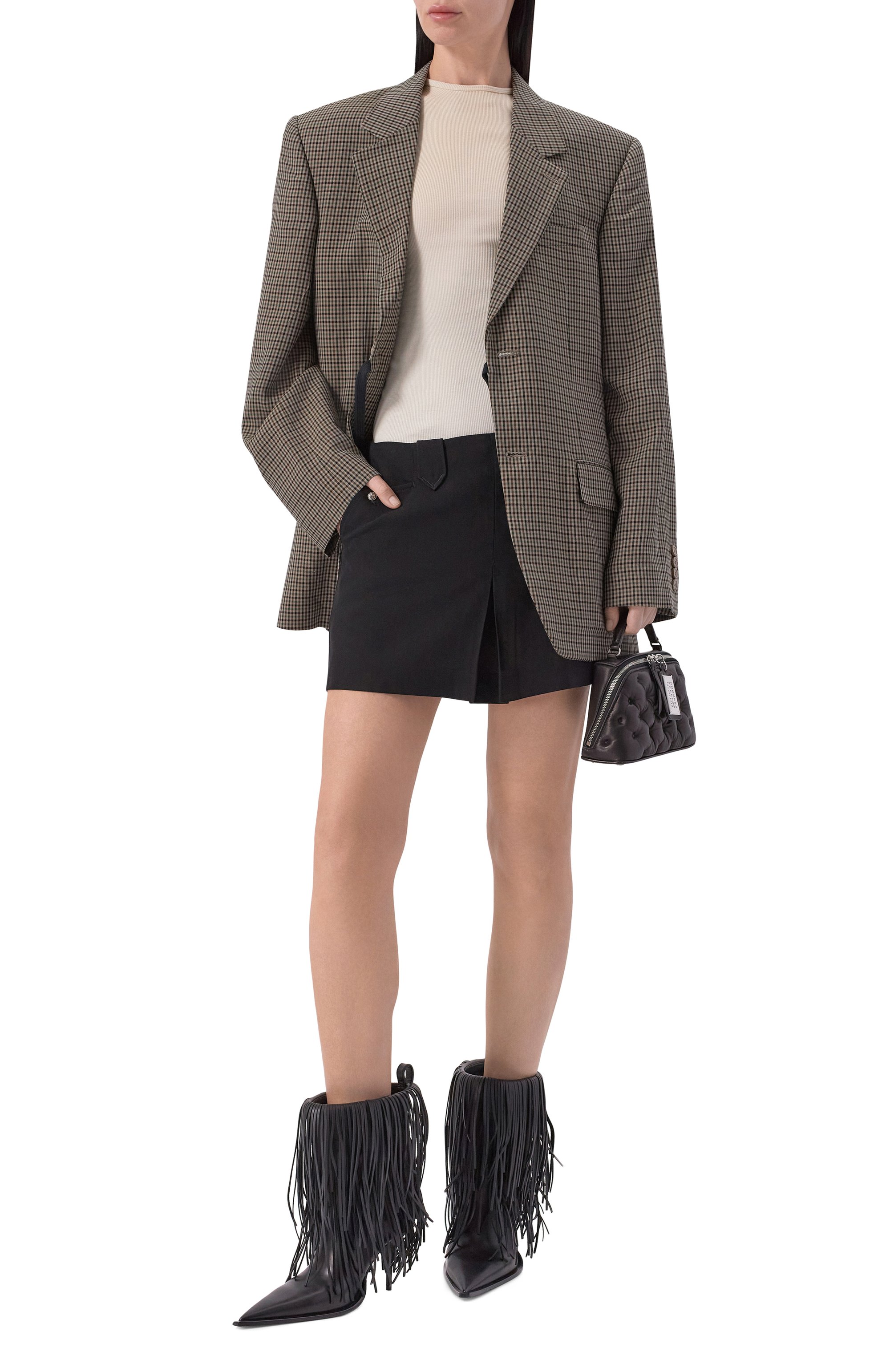 Кожаные ботильоны avenue fringe BALENCIAGA, арт. 855350/WBD00, фото 3