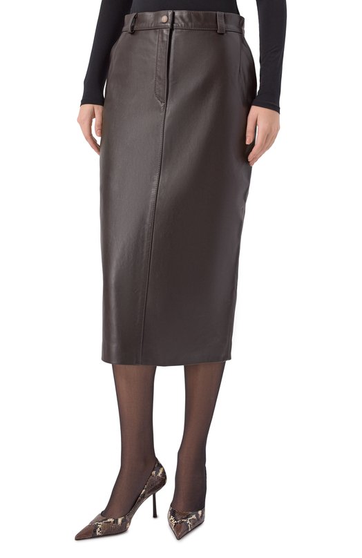 Кожаная юбка Noble&Brulee NB98/011124/2 Коричневый  NB98/011124/2 Фото 3