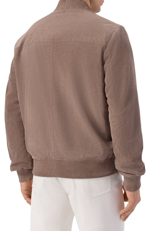 Замшевый бомбер MVST M26.2PM.L026/METIS SUEDE/PERF0RATED 6MM Бежевый  M26.2PM.L026/METIS SUEDE/PERF0RATED 6MM Фото 4