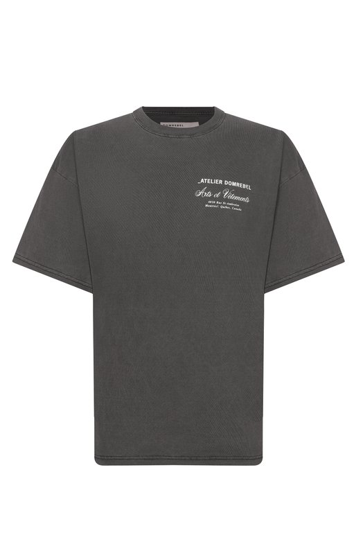 Хлопковая футболка DOMREBEL M ARTS VETEMENTS/T-SHIRT Серый M ARTS VETEMENTS/T-SHIRT