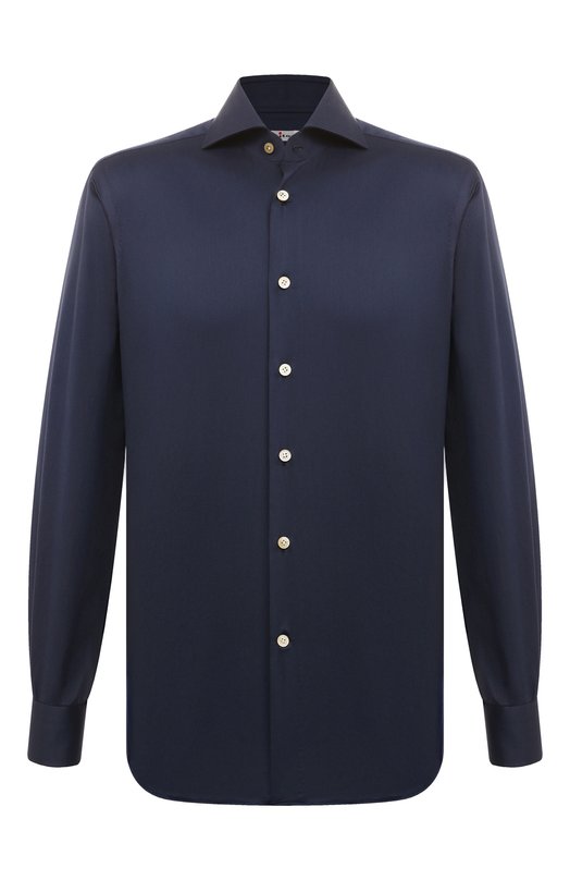 Хлопковая сорочка Kiton UCCH08884 Синий UCCH08884