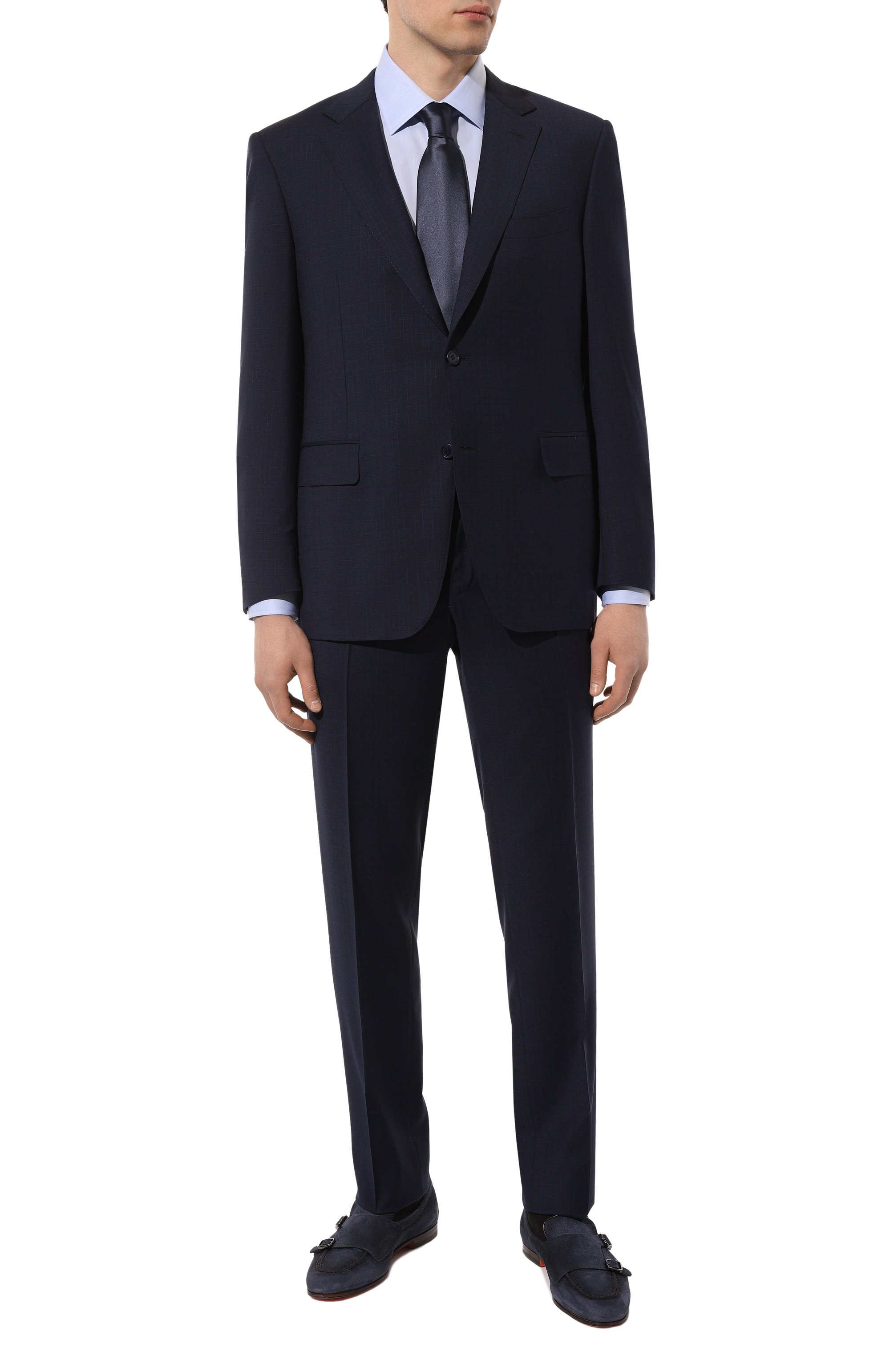 Хлопковая сорочка GIAMPAOLO голубого цвета по цене 36450 руб., арт. 908/TS15014, фото 2 Хлопковая сорочка GIAMPAOLO, арт. 908/TS15014, фото 2