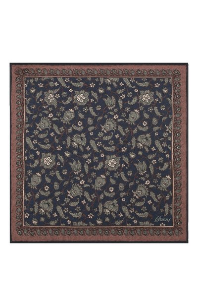 Шелковый платок BRIONI синего цвета по цене 15250 руб., арт. 071000/0841B, фото 3 Шелковый платок BRIONI, арт. 071000/0841B, фото 3