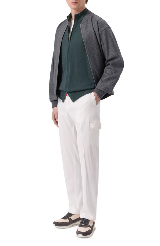 Кашемировый кардиган Kiton UMK1509K325 Зелёный  UMK1509K325 Фото 2