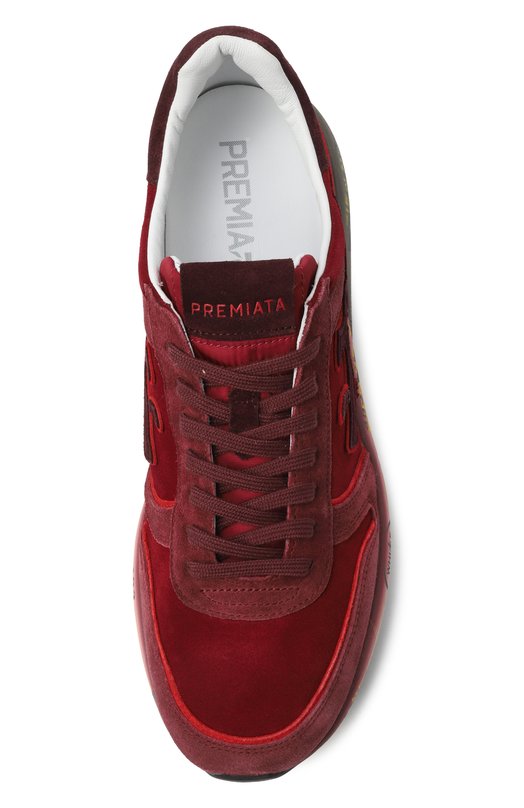 Замшевые кроссовки Mick Premiata MICK/VAR 7862 Бордовый  MICK/VAR 7862 Фото 6