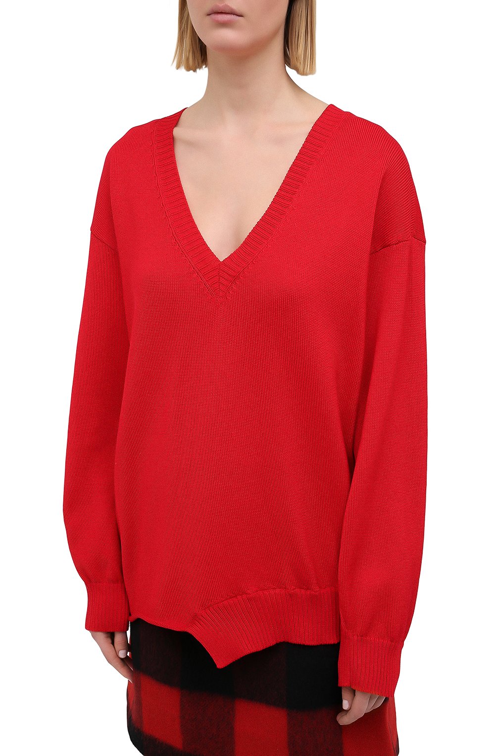 Хлопковый пуловер DSQUARED2 красного цвета по цене 45900 руб., арт. S75HA1045/S17612, фото 3 Хлопковый пуловер DSQUARED2, арт. S75HA1045/S17612, фото 3
