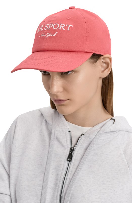 Хлопковая бейсболка Sporty and Rich AC040612304P139 Розовый  AC040612304P139 Фото 2