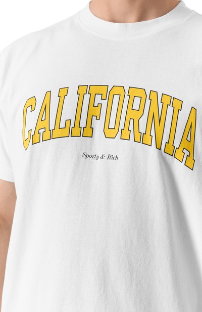 Хлопковая футболка SPORTY AND RICH, арт. T0043508501WH01, фото 5