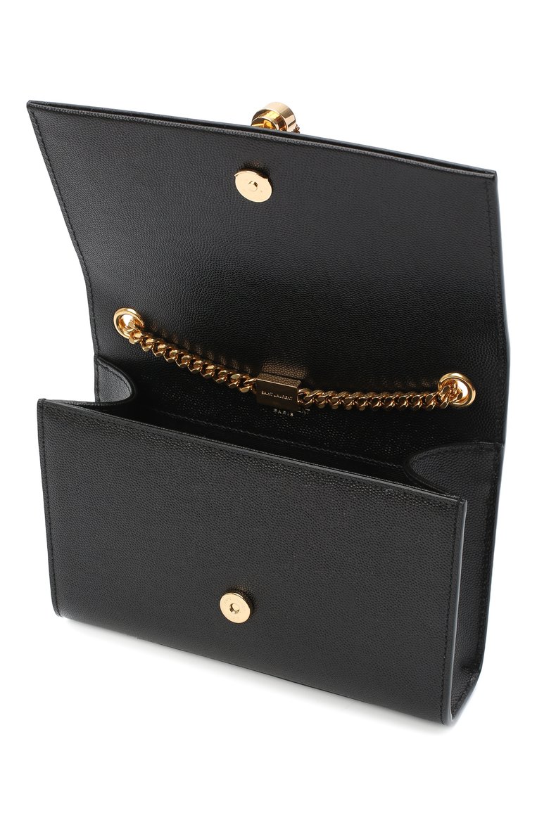 Женская сумка kate small  SAINT LAURENT черного цвета, арт. 474366/B0W0J | Фото 4 (Материал: Натуральная кожа; Сумки-технические: Сумки через плечо; Размер: small; Ремень/цепочка: На ремешке; Автоматизация состава: Проставлено; Автоматизация ТО: Проставлено)