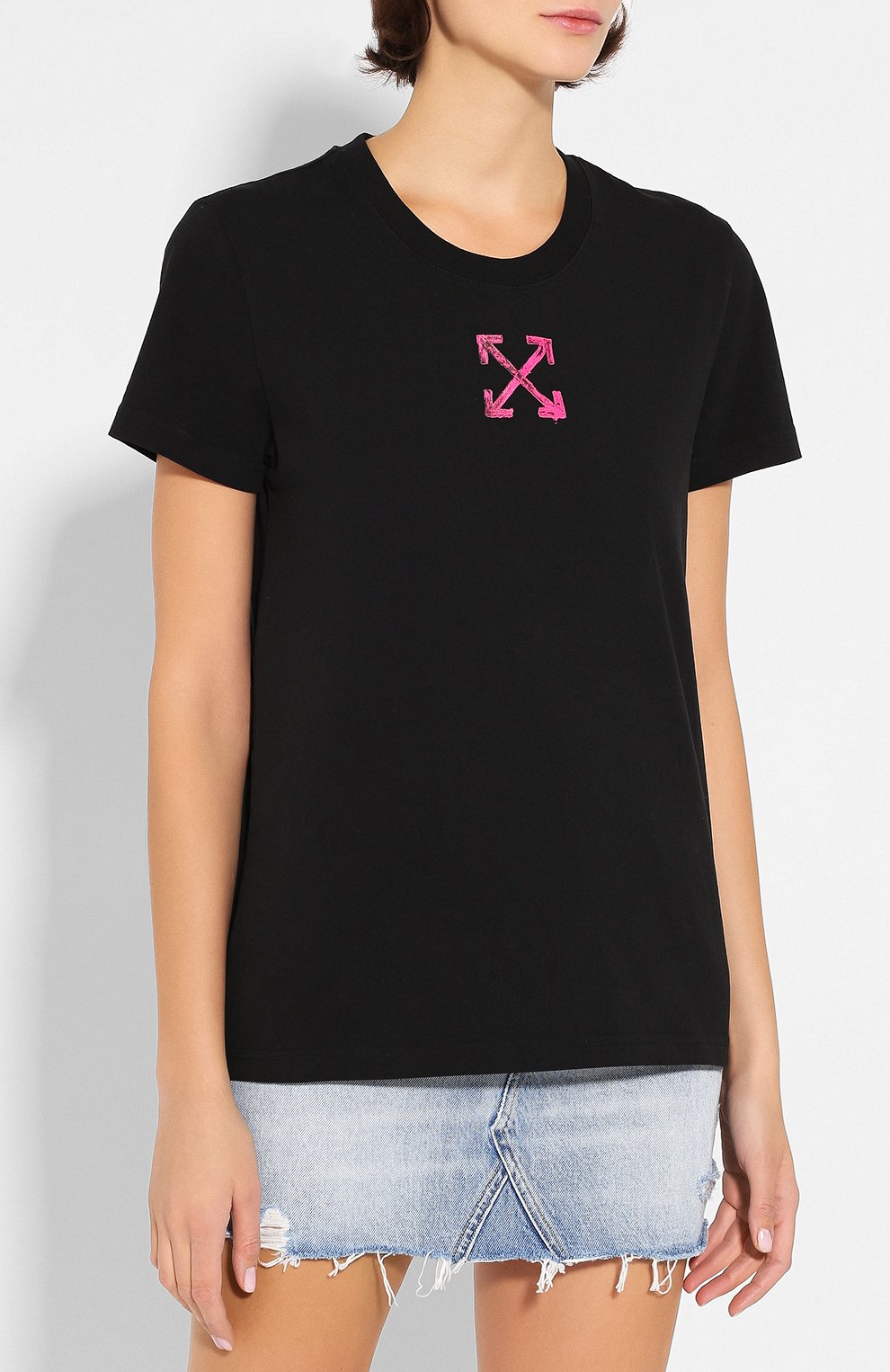Хлопковая футболка OFF-WHITE, арт. 0WAA049R20B071001028, фото 3
