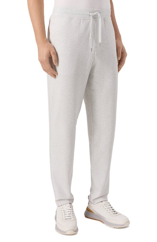 Хлопковые брюки Brunello Cucinelli MW8633243G Серый  MW8633243G Фото 3