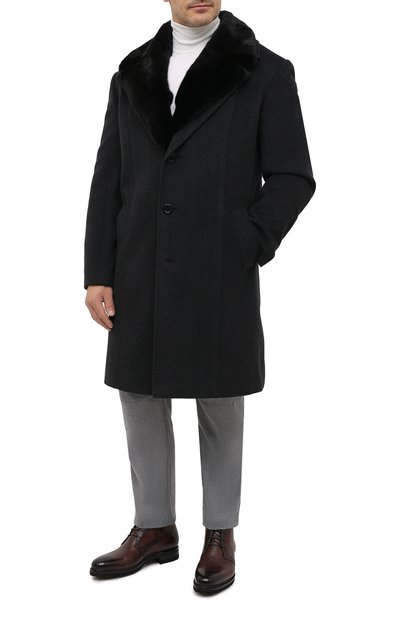 Кашемировое пальто с воротником из норки VICTORIA KUSENKOVA, арт. 719111510544, фото 2