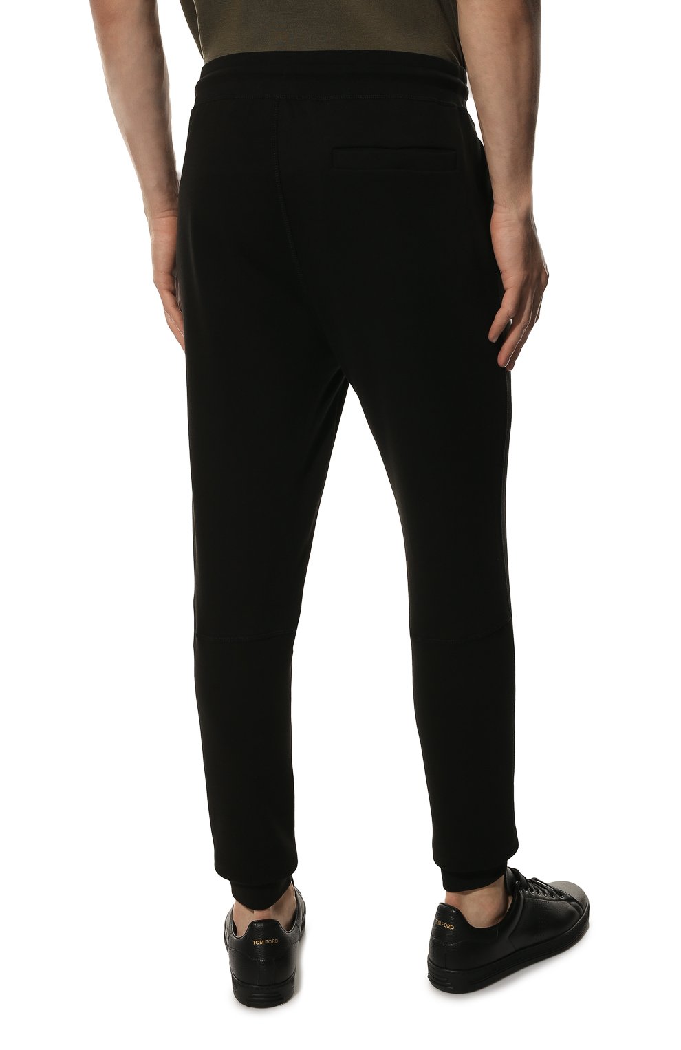 Хлопковые джоггеры BOSS черного цвета по цене 16000 руб., арт. 50468448, фото 4 Хлопковые джоггеры BOSS, арт. 50468448, фото 4