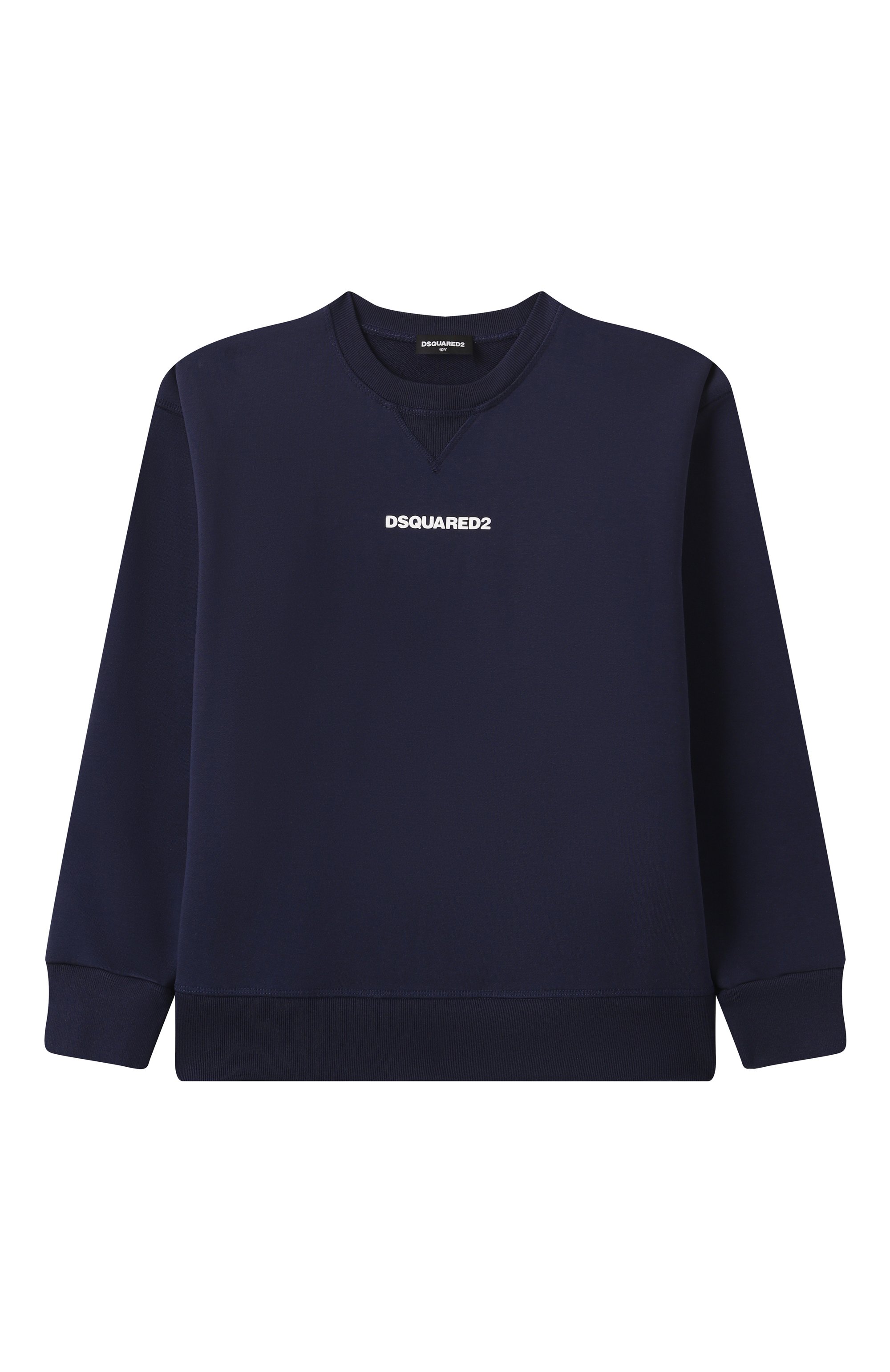 Хлопковый свитшот DSQUARED2 темно-синего цвета по цене 18150 руб., арт. DQ2739/D0094, фото 1 Хлопковый свитшот DSQUARED2, арт. DQ2739/D0094, фото 1