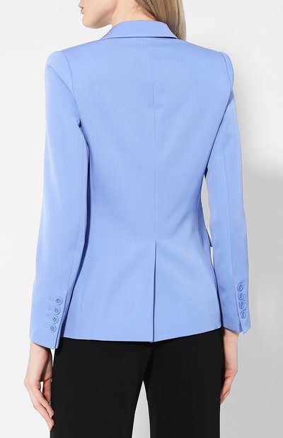 Шерстяной жакет STELLA MCCARTNEY голубого цвета по цене 92800 руб., арт. 532394/SHB55, фото 4 Шерстяной жакет STELLA MCCARTNEY, арт. 532394/SHB55, фото 4