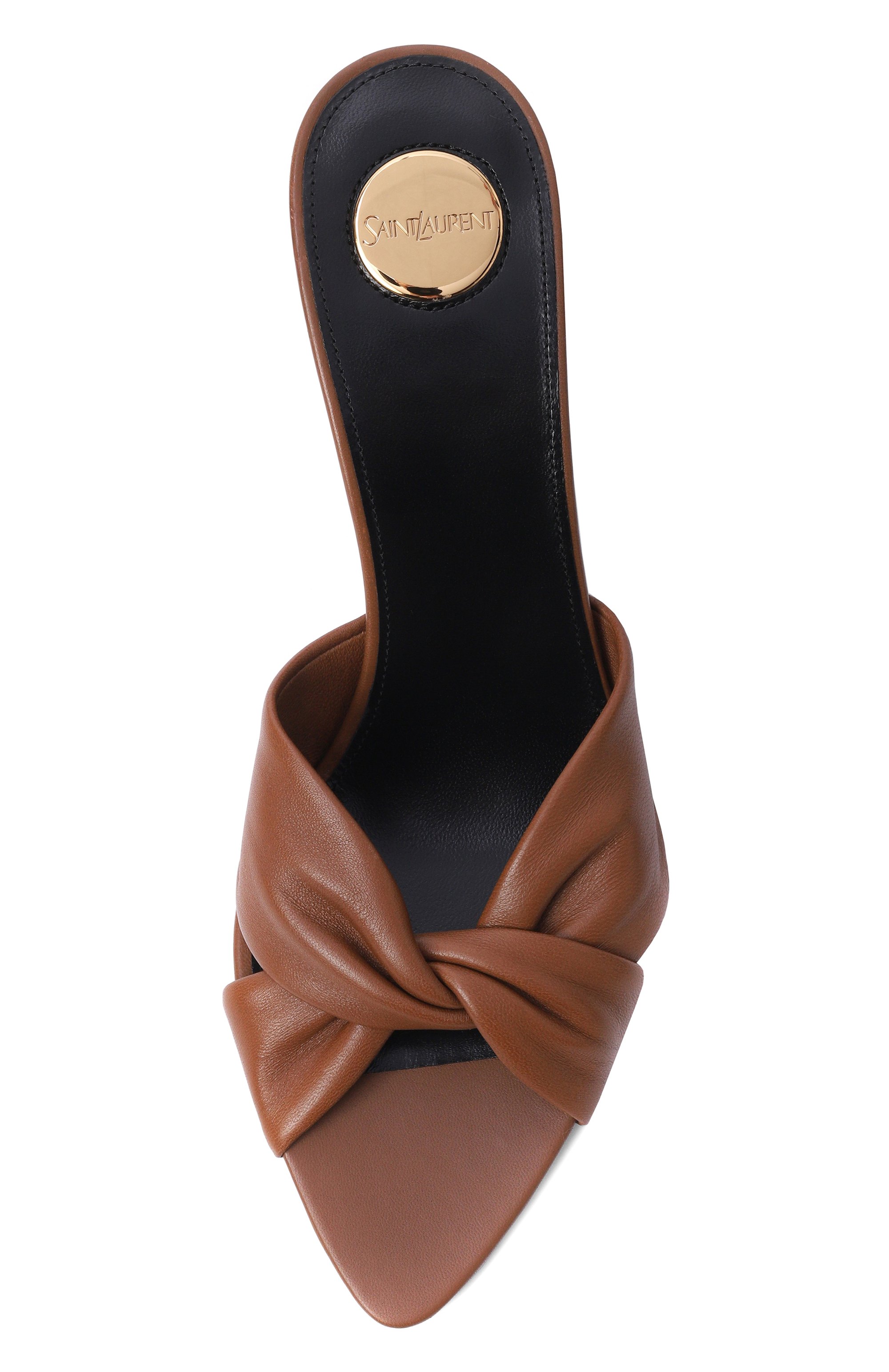 Кожаные мюли franciane 75 SAINT LAURENT, арт. 863363/AADF0, фото 6