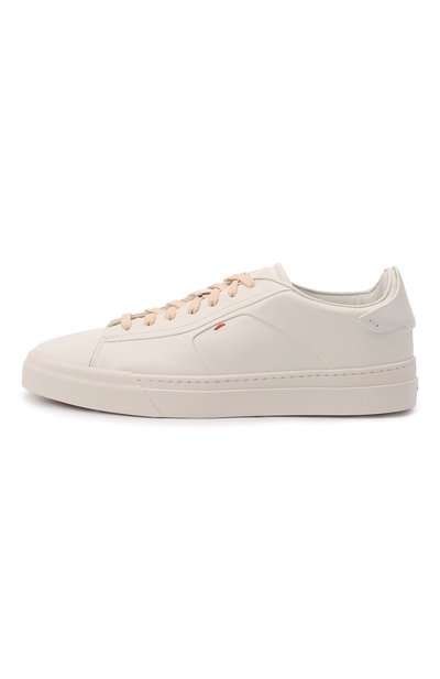 Кожаные кеды SANTONI кремового цвета по цене 53100 руб., арт. MBGT21553PNNGSSSI50, фото 4 Кожаные кеды SANTONI, арт. MBGT21553PNNGSSSI50, фото 4