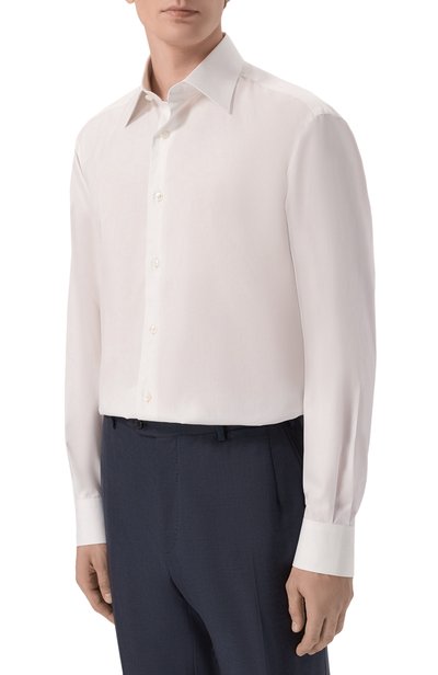 Хлопковая сорочка BRIONI белого цвета по цене 192500 руб., арт. RCB40M/P90C3, фото 3 Хлопковая сорочка BRIONI, арт. RCB40M/P90C3, фото 3