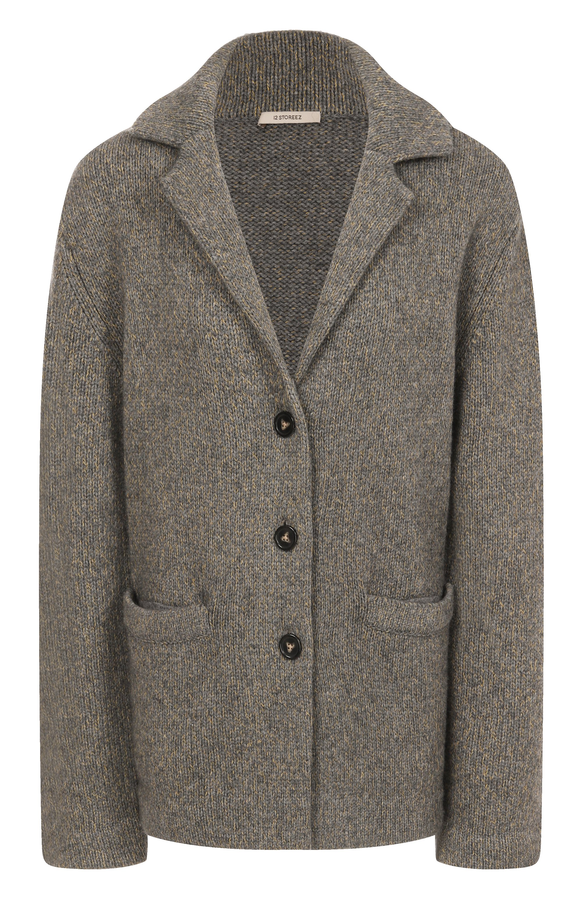 Жакет из шерсти и хлопка 12 STOREEZ серого цвета по цене 45000 руб., арт. 127815, фото 1 Жакет из шерсти и хлопка 12 STOREEZ, арт. 127815, фото 1