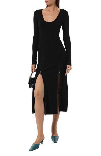 Платье PATRIZIA PEPE черного цвета по цене 42400 руб., арт. 8A1167_K9O3A, фото 2 Платье PATRIZIA PEPE, арт. 8A1167_K9O3A, фото 2