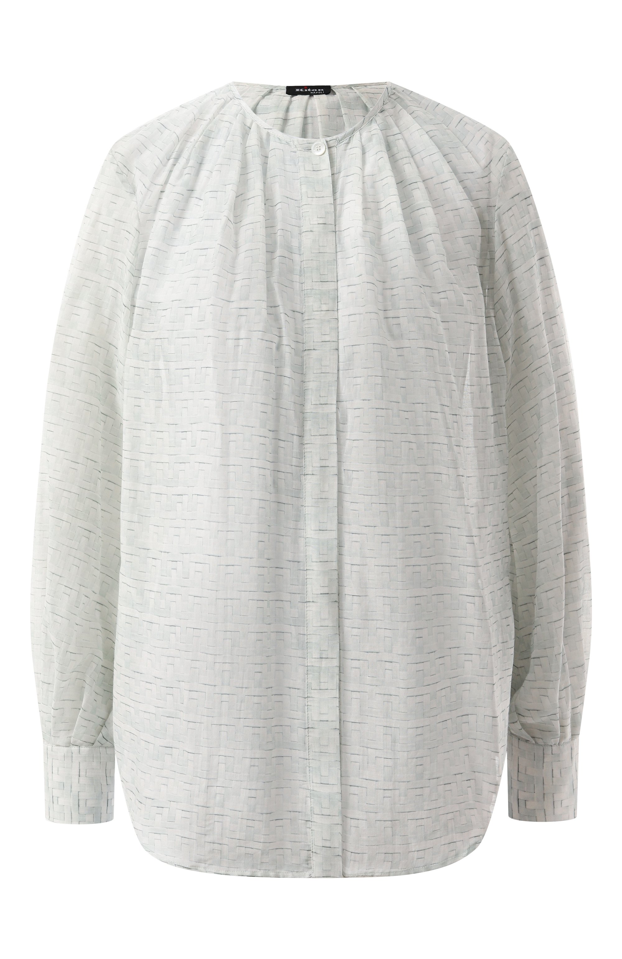 Блузка из хлопка и шелка KITON, �арт. D51419K0927E01, фото 1